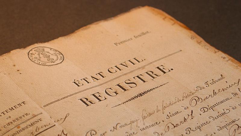 Ancien registre d'état civil