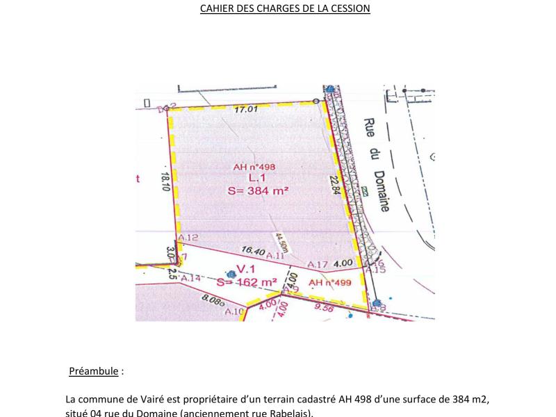 Terrain à vendre de 384 m²